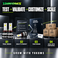 Ampoules de phare auto YHKOMS K3 Mini taille 1:1, remplacement halogène 70W 7000LM, Plug and Play, H7 H4 H11 9005 9006 12V en stock