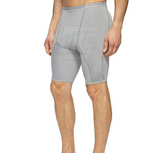 Shorts de compression pour hommes, tissu extensible, soutien musculaire, pour la salle de sport, l'entraînement, la course à pied et les vêtements de sport - Product Image 4