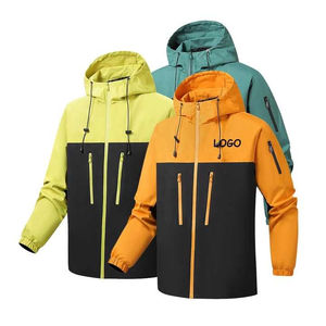 Veste coupe-vent en polaire à manches en cuir et toile de haute qualité OEM Veste coupe-vent imperméable à l'eau Logo personnalisé imprimé High Street - Product Image 3