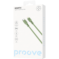 Proove kabel pengisi daya ponsel, kabel sinkronisasi Data pengisian daya Cepat Tipe C ke USB Tipe C 60W 1M 3A USB ke tipe-c