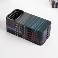 Coque de téléphone magnétique intégrée ultra-fine en fibre de carbone rayée classique et très vendue pour iPhone 17 Pro 16 Plus 15 14