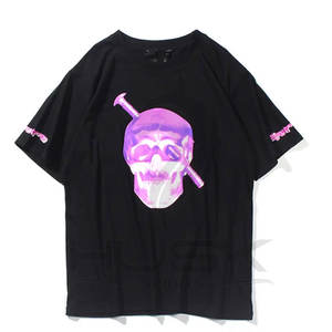 Camiseta de manga corta de estilo veraniego con patrón informal para hombre Camiseta estampada de punto a la moda al por mayor - Product Image 6