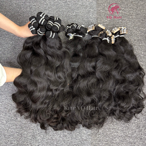 Wholesale Highest Quality <b>Natural</b> Wavy Cambodian and Vietnamese Human Hair Extensions Double Drawn for Genius Weft <b>Best</b> Price - Product Image 1