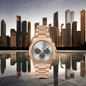 สายนาฬิกาควอทซ์ตาข่ายแบบคลาสสิกการเคลื่อนไหวของ Miyota เสน่ห์ทางกีฬาที่ทันสมัยสายสแตนเลส-การเคลื่อนไหวของญี่ปุ่นหน้าปัดคริสตัล - Product Image 1