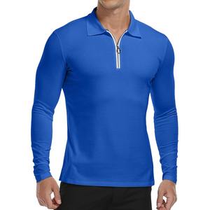 SIBRIN Factory Made Premium Quality Zipper Polo T-Shirt Logotipo personalizado Unisex Manga corta Golf Athletic Casual Camiseta con cuello - Product Image 4