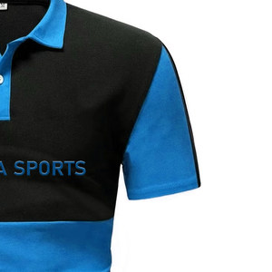 Polo para hombre en blanco liso logotipo bordado impresión personalizada secado rápido poliéster 100% colores personalizados baratos superventas - Product Image 6