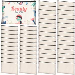 Sacs à cosmétiques en toile de coton personnalisés écologiques en gros, grande capacité, réutilisables, poignée souple, pliables - Product Image 6