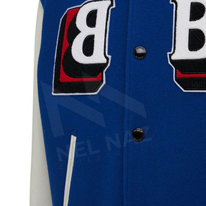 Veste de sport d'hiver pour homme de haute qualité avec logo personnalisé, design respirant et respectueux de l'environnement, manches en cuir, style streetwear - Product Image 3