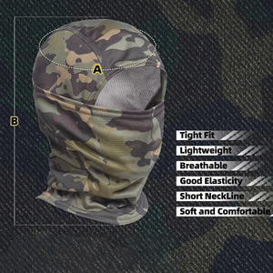 Balaclava intégrale légère en polyester 100% coupe-vent pour les sports d'hiver, utilisation en extérieur et en intérieur - Product Image 4