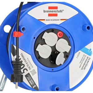 Brennenstuhl Garant 50m H05VV-F 3x1.5mm Power Cable Reel with 4 Safety <b>Sockets</b> Special Plastic IP20 290mm <b>Extension</b> Cords - Product Image 4