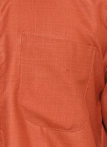 High On Demand Elegant Orange Color <b>Mens</b> Kurta <b>Pajama</b> for Wedding Festival and Special Occasions Available for Export Price - Product Image 3