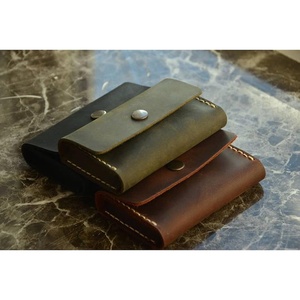 Tarjetero Delgado personalizado, regalo hecho a mano para él, billetera delgada de cuero, regalo de Navidad, regalo de Navidad, 2017 - Product Image 4