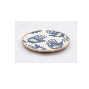 Plato de Madera con Superficie Estampada y Relieve para Servir Alimentos, Forma Redonda, Ecológico, Artesanal, para Fiestas, al Mejor Precio - Product Image 4