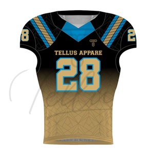 Nouveauté, maillot de football américain à manches courtes imprimé respirant de haute qualité, 6 panneaux, best-seller, prix de gros bon marché - Product Image 1