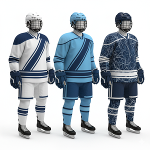 Ensemble d'uniformes de hockey sur glace en maille à séchage rapide de qualité Pro-Maillot et chaussettes personnalisés - Product Image 4