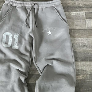 กางเกงวิ่งขายาวผ้าคอตตอนขาตรงทรงหลวมพิมพ์ลายหน้าจอเทอร์รี่กางเกงวิ่งทรงหลวม - Product Image 3