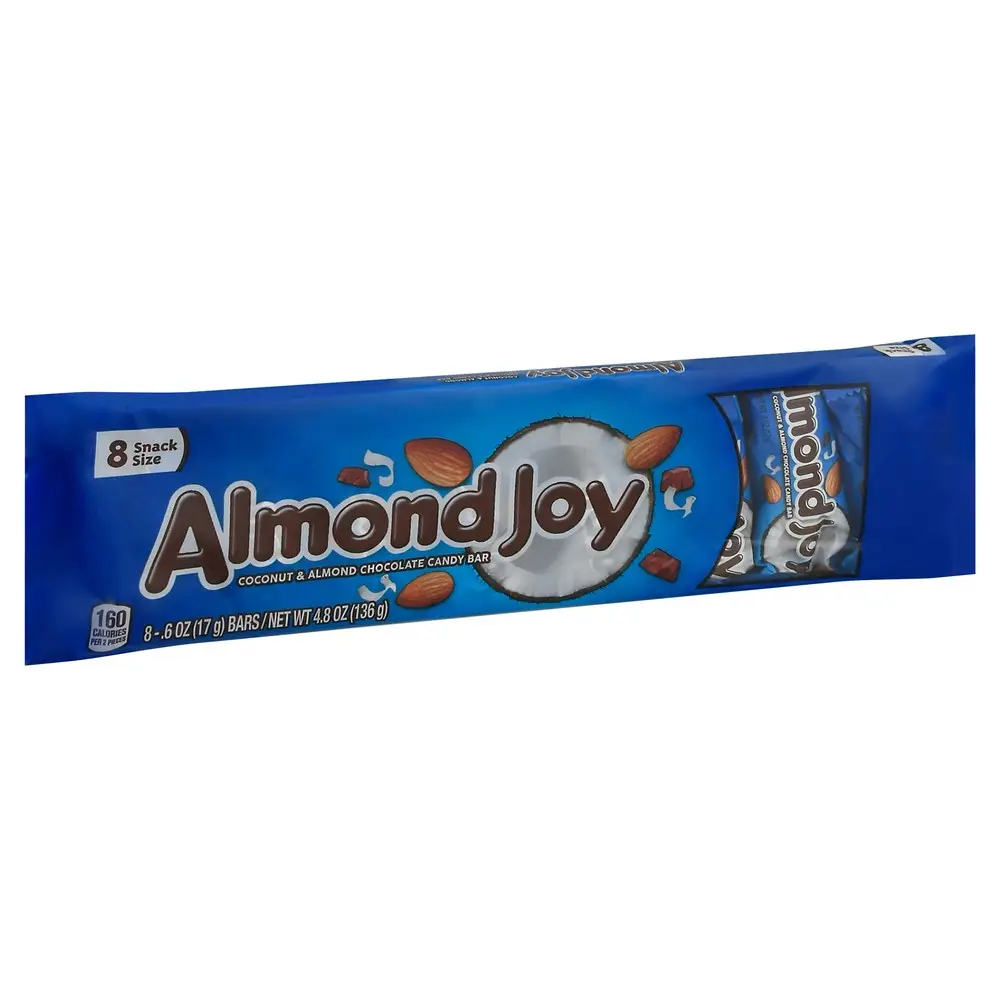 Almond Joy Snack Fun Size Candy Bars 0.6 Ounces (Pack of 8)