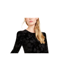 Abito da Cocktail Calvin Klein da Donna in Velluto Bruciato con Motivo a Righe, Nero, Taglia 14 - Product Image 2