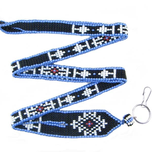 Lanière de broderie de perles de rocaille de logo personnalisé porte-clés de bricolage à la main avec motifs de perles lanière de rocaille promotionnelle artisanat - Product Image 6