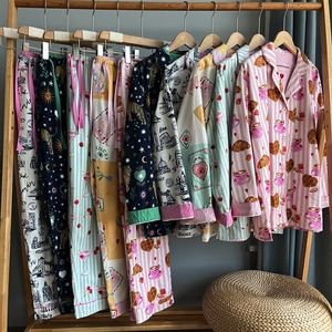 Luxuriöses PJ 100% Baumwoll-Pyjama-Set für Damen Langarm-Schlafanzug Loungewear für Frühling & Herbst - Product Image 4