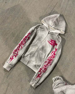 เสื้อฮู้ดดี้และกางเกงขายาวผ้าฟลีซคุณภาพสูงสำหรับฤดูหนาว ผลิตจากผ้าฝ้าย 100% ระบายอากาศได้ดี พิมพ์ลาย มีซับใน ทรงปกติ สไตล์สตรีทแวร์สำหรับผู้ชาย - Product Image 6