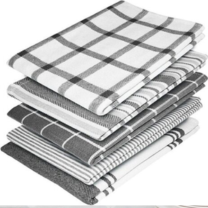 Serviette de cuisine en coton éponge 100% ultra absorbante pour toutes les tâches Utilisation quotidienne Multicolore Séchage rapide Fil teint Serviette à thé en gros - Product Image 3