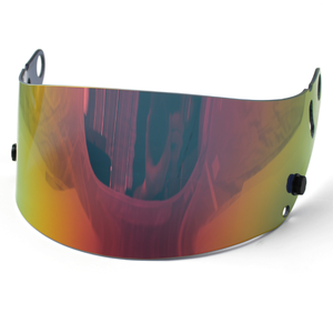 Visière Dark smoke 80% fabriquée à la main Compatible avec le casque de Kart GP-5, SK-5 anti-rayures épaisseur 3 Mm avec rouge 68 miroir modulaire - Product Image 3