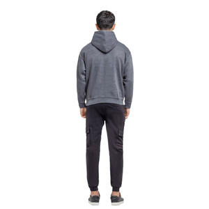 Pull décontracté polaire à capuche hommes hiver Streetwear mode poche kangourou réglable cordon à capuche coupe ample à capuche - Product Image 5