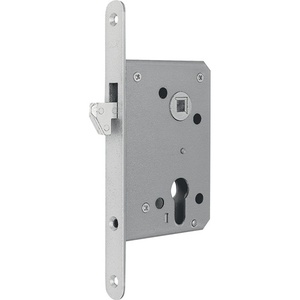 205 mm Silver Sliding Door Mortise Lock BKS PZ 375 Squared Faceplate Length 20/55/60/8 mm for <b>Storage</b> <b>Lockers</b> - Product Image 1