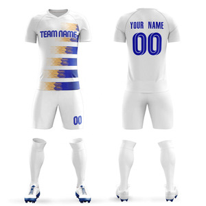 Maillot de football en tissu 100% polyester de haute qualité, respirant, séchage rapide, léger, faible MOQ, vêtements de football personnalisés - Product Image 3