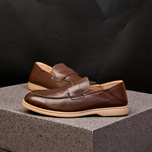 Chaussures Oxford en cuir de vachette pleine fleur avec talon amorti et design antidérapant, chaussures habillées pour hommes, chaussures en cuir - Product Image 2