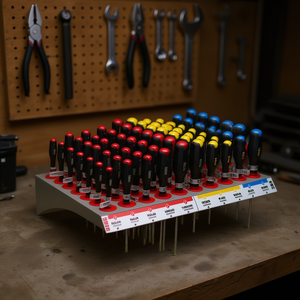 Expositor de destornilladores Usag serie 324 con estante para 100 piezas para almacenamiento de herramientas - Product Image 3