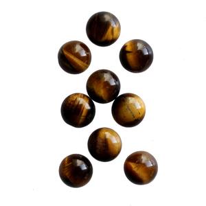 <b>Tiger</b> <b>Eye</b> Cabochon Gemstone Natural 3MM To 25MM Round Shape Flat Back Smooth Loose Gemstones For Earrings <b>Rings</b> & Jewelry Making - Product Image 1