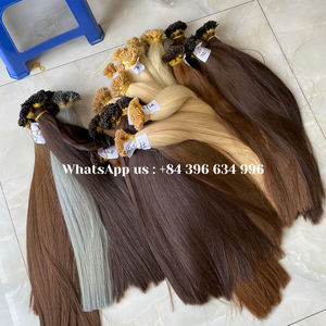 Haute qualité 8 ''-34'' kératine ITIP Extensions de cheveux vierges couleur brune petite trame unique pas d'emmêlement prix de gros - Product Image 4