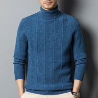 Pull-over décontracté pour homme en coton 100% à motif floral, respirant, anti-boulochage, anti-plis, séchage rapide, à épaules tombantes, tricot épais pour l'hiver