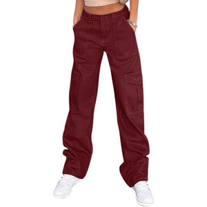 Pantalons cargo pour femmes sur mesure, séchage rapide, respirant, devant plat, style décontracté, pantalons cargo à vendre au prix d'usine - Product Image 5