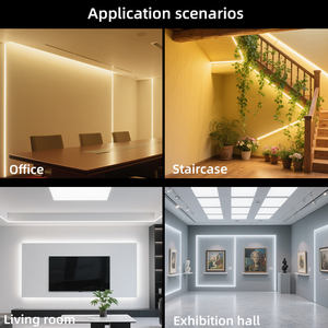 OEM 320 480LED de alta calidad Super brillante Flexible de alta densidad Cob <span class=keywords><strong>Led</strong></span> tiras 24V iluminación decorativa 12V/24V 8mm Luz lineal - Product Image 6