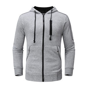 Meilleure vente personnalisable hommes Sport Style survêtement 100% haute qualité Polyester polaire solide hiver fermeture éclair survêtement ensembles - Product Image 2