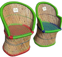 Ensemble de meubles de salle à manger et de cuisine en bambou pour camping et extérieur, chaise, ottoman, tabouret, table, écologique, durable, pour jardin, parc, villa