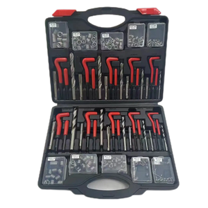 261pcs Outil <span class=keywords><strong>de</strong></span> <span class=keywords><strong>réparation</strong></span> <span class=keywords><strong>de</strong></span> <span class=keywords><strong>filetage</strong></span> HSS Drill <span class=keywords><strong>Helicoil</strong></span> <span class=keywords><strong>Kit</strong></span> avec boîtier en plastique - Product Image 1