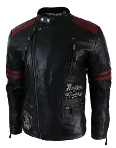 Nuova giacca di pelle casual Vintage giacca giacca da uomo primavera giacca di pelle