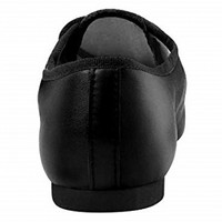 Offre Spéciale chaussures de danse jazz professionnelles fabriquées en usine pour hommes femmes garçons filles cuir noir avec lacets doublure en cuir véritable
