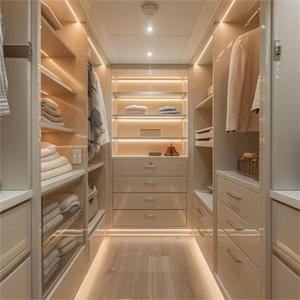Système de <span class=keywords><strong>dressing</strong></span> moderne et écologique avec éclairage LED, étagères entièrement réglables, grande capacité de rangement pour chambre à coucher et hôtel - Product Image 6