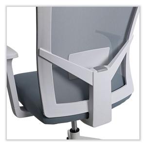 Alera ALEWS42B77 Chaise de travail ergonomique 17,32 à 21,1 pouces. Supports de dossier en maille bleu Seafoam pour siège, capacité de 275 lb, confortables et pratiques - Product Image 5