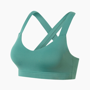 Sujetador deportivo personalizado de alta calidad para mujer, Sujetador deportivo para gimnasio, transpirable, de cuello ligero, sin costuras, para yoga - Product Image 6