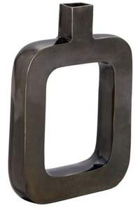 Vase rond en aluminium nickel antique décor de maison et de bureau décoration de table en métal Vase en métal fonctionnel - Product Image 2