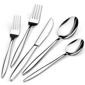 Ensemble de couverts en acier inoxydable écologique de style européen, nouveau design, avec cuillères pour le café et le thé, articles de cuisine - Product Image 6