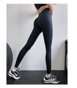 Mallas de Yoga de cintura alta para mujer a la moda, tela fina transpirable antibacteriana sin costuras para gimnasio, Fitness, deportes, correr - Product Image 3