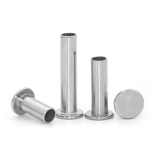 Rivet semi-tubulaire à tête plate en acier inoxydable 304, grade 4.8 6.8, finition naturelle, norme DIN - Product Image 1