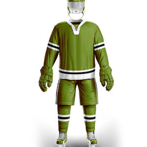 Ensemble d'uniformes de hockey sur glace personnalisés de conception nouvelle, vêtements d'entraînement sportifs pour adultes, service OEM, impression par transfert thermique, 100% polyester - Product Image 2